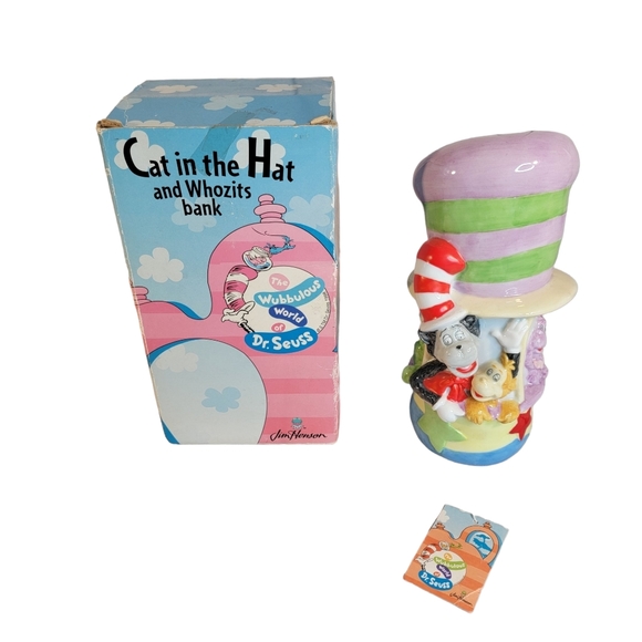 The Wubbulous World of Dr. Seuss Cat in the Hat Ceramic Bank Vintage 1998 - Picture 2 of 13